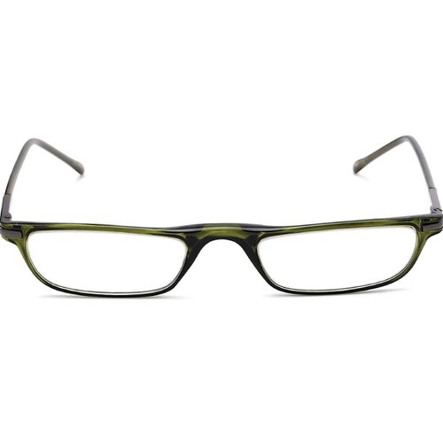 The Posh Reader Reading Glasses, Spring Hinge Metal Rectangle Frame for Men and Women + 2.00 Green
