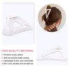 Fine Hair Clips for Women and Girls - Medium Size, Strong Hold Matte Triangle Jaw Clips, Nonslip French Hair Clamps with Gift Box (Black & Clear)