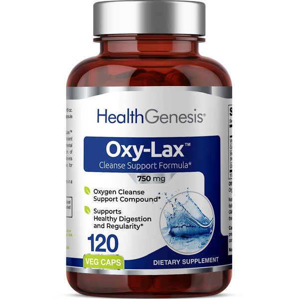 Oxy-Lax 750 mg 120 Vcaps - Natural Magnesium Oxide Oxygen Based Colon Cleanse Gentle Laxative Supports Healthy Digestive Tract Regularity