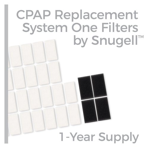 CPAP Replacement System One Filters by Snugell™ | 1 Year Supply Pack | 4 Premium Reusable and 26 Disposable Filters | Compatible with Philips Respironics PR System One M Series | Made in USA
