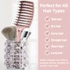 LOBINH Hair Brush, Boar Bristle Hair Brushes, Detangling Hairbrush for Thick Curly Thin Long Short Wet Dry Hair Adds Shine & Health and Makes Hair Smooth, Curved Vented Hair Brush for Women Men Kids