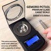 GemOro Platinum PCT101 Mini Carat Scale | Precise Jewelers Premium Class Weigh Gemstones & Diamonds | Digital Precision Tool Expert Professional Reading & Accuracy 100ct x 0.005ct Readability (Black)