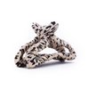 Kitsch Fabric-Wrapped Claw Clip - Medium Open Shape Hair Clips for Women | Medium Hair Claw Clips & Jaw Clips| Claw Clips for Thick Hair | Claw Hair Clips for Girls (1pc, Leopard)