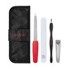 Revlon Manicure Essentials Kit with Travel Case, Manicure Set for Nail Care with Dual Ended Cuticle Trimmer, Curved Blade Nail Clipper, Compact Emeryl File and Nail Buffer, 1 count