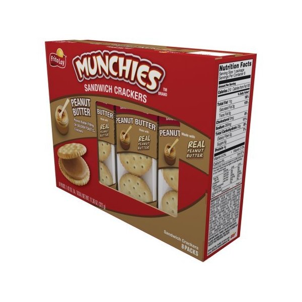 Munchies Sandwich Crackers Peanut Butter 11.36 Oz (Pack of 2)