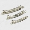 MAHAVIMOKSA 50pcs 70mm/2.75" Silver Tone Metal French Style Barrette Hair Clip for DIY Craft