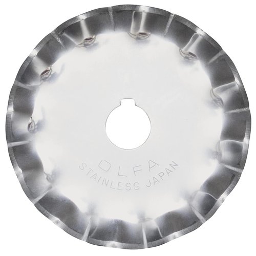 OLFA 45mm Rotary Cutter Scallop Blade, 1 Blade (SCB45-1) - Stainless Steel Circular Decorative Edge Blade for Crafts, Sewing, Quilting, Scrapbooking, Fits Most 45mm Rotary Cutters