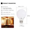 hansang G25 LED Vanity Light Bulb 5W (60W Incandescent Equivalent) 2700K Soft White,Decorative Globe Light Bulbs,E26 Base,500LM Perfect for Bathroom/Vanity Makeup Mirror,Non-Dimmable,4 Pack