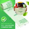 INNOTAK Lucky Family Green Compost Bags for Kitchen Countertop Bin 1.3 up to 1.6 Gallon - 100% Compostable Food Waste Trash Repurpose - Perfect Biodegradable Organic Eco Friendly - 50 Bags per Roll