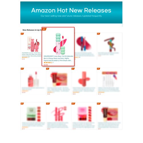 COLORGRAM Fruity Glass Tint Pearl Gloss | Glossy Transparent Dewy Lip Gloss with subtle Pink Glitter, Buildable & Blendable for Glowing, Sparkling effect 0.11 Oz.