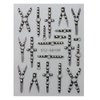 4Sheets 5D Embossed Belt Nail Design Nail Stickers For Nail Art,Punk Nail Decor Belt Nail Art Stickers Y2K Relief Belt Nail Decals Cool Nail Sticker Nail Decorations Nail Art Supplies Nail Accessories