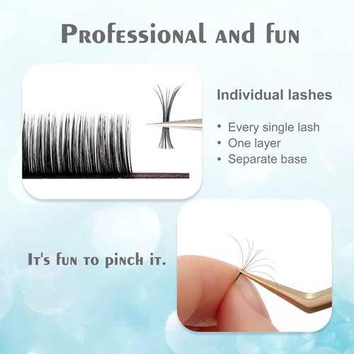 Lash Extension Classic Volume Eyelash Extensions 0.03C 12mm Individual Lash Extensions Single Eyelashes Soft Matte Black Volume Lashes Extension Professional Salon Use