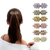 JULIYOOYOO Crystal Hair Barrette Clips for Women and Girls,Stylish and Elegant Hair Accessories,Hair Barrette Clip with Rhinestones Embedded as Decoration(White)