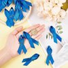 arricraft 100 Pcs Ribbons Satin Pins, Safty Pins Reusable Domestic Violence Overdose Pancreatic Cancer Alzheimer’s Awareness Lapel Pins, Love Ribbons with Safety Pins for Charity Event Supplies