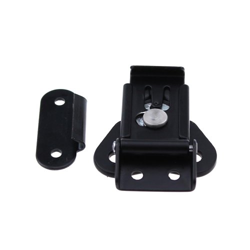 Maxmoral 2pcs Stainless Steel Twist Latch 1.44x2.11 inches Butterfly Lock with Retainer for Suitcases, Wooden Box, Instruments, Equipment Boxes, Black