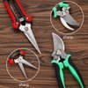 5 pack Garden Pruning Shears Stainless Steel Blades, Handheld Scissors Set with Gardening Gloves,Heavy Duty Garden Bypass Pruning Shears,Tree Trimmers Secateurs, Hand Pruner (Multi-color)
