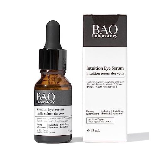 BAO Laboratory Intuition Eye Serum | Vitamin E, Cucumber Seed Oil And Hyaluronic Acid | Eye Serum for Wrinkles, Finelines and Dark Spots | Best Eye Serum For All Skin Types (15 ML)