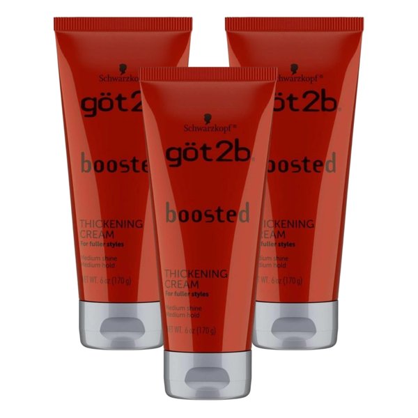 Got2B Boosted Thickening Cream 6 Ounce (Pack of 3)