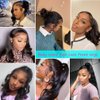 360 Lace Front Wigs Human Hair Pre Plucked Body Wave 360 Full Lace Frontal Human Hair Wigs for Black Women Hd Lace Wig with Baby Hair Around Natural Color (22 Inch)
