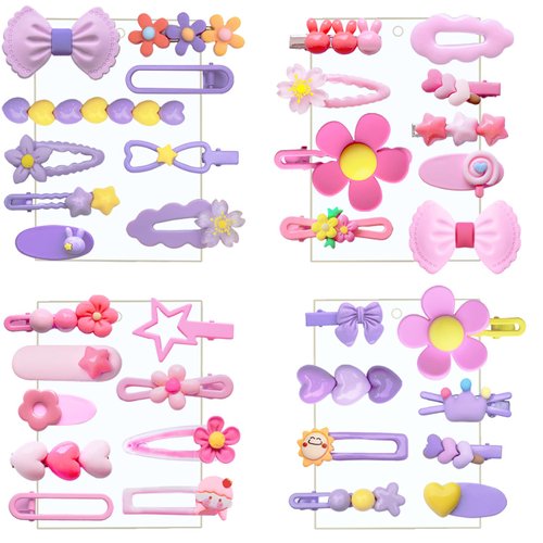 35 PCS Girls Hair Accessories, Girl Hair Clips, Hair Pin, Barrettes for Girls, Kids Hair Clips for Styling, Cute Candy Color Set Cute Hair Clips for Girls Teens