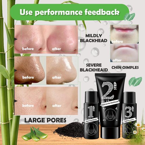 LJYBoBin Charcoal Cleansing Face Mask Kit,Mildness Oil Control Peel Off Blackhead Remover Mask for All Skin Types,Deep Cleansing Nose Blackhead Facial Mask for Men ＆ Women