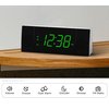 iTOMA Bedside Alarm Clock Radio with Bluetooth Speaker, Dimmable Jade Green LED Display, FM Radio with Sleep Timer, Dual Alarm with ON/Off Push-Button, Snooze, 12/24H CKS503U