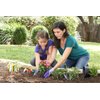 G & F 10012 JustForKids Kids Garden Tools Set with Tote hand rake shovel trowel,Assorted