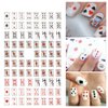 Poker Nail Art Stickers Decals 3D Card Nail Art Supplies Fashion Playing Cards Designer Nail Sticker Red Heart Diamond Spades Geometric Letter Nail Designs Sticker for Acrylic Nails (8 Sheets)