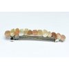 Peach Moonstone French Barrette Hair Clip 4" or 100 mm Length