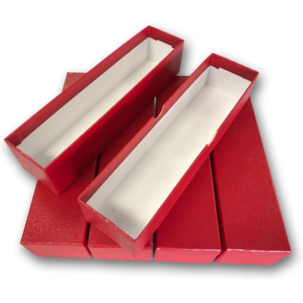 Guardhouse 9" Single Row Storage Box for 2" Paper and Plastic Coin Holders 5 Pack Red