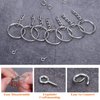 Audab 360Pcs Keychain Bulk, 120Pcs Keychain Rings with Chain and 120Pcs Open Jump Ring with 120Pcs Screw Eye Pins for Crafts and Jewelry Making