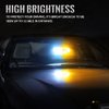 Xprite White Yellow/Amber 16 LED High Intensity Emergency Hazard Warning Strobe Lights w/Suction Cups for Law Enforcement Vehicles Truck Interior Roof Windshield Dash Deck Flashing Light