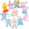 10 Sets for 10-11-12 Inch Baby Doll Clothes Dress Newborn Baby Doll Accessories Gown Costumes Outfits with Schoolbag Kitchen Toy Xmas Present