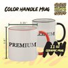 Molandra Products Always Hydrated - 11oz Ceramic Colored Rim & Handle Coffee Mug, Black