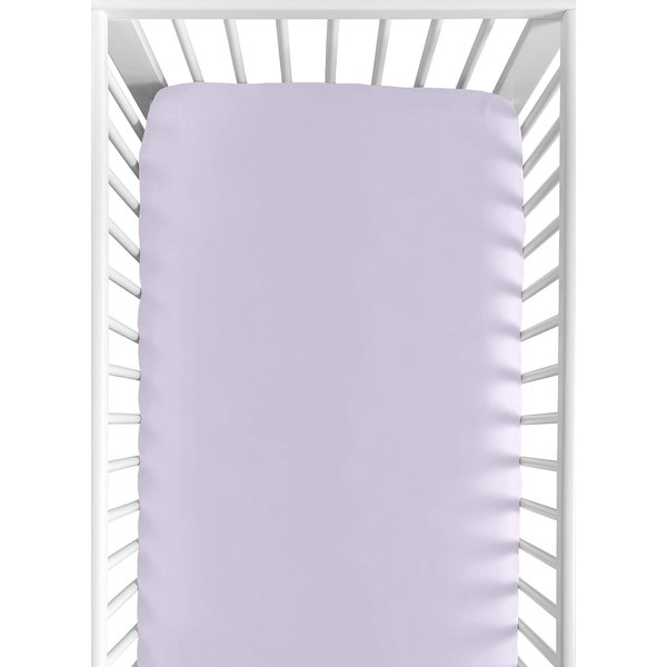 Sweet Jojo Designs Lavender Purple Baby or Toddler Fitted Crib Sheet for Watercolor Floral Collection