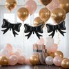 Hungdao 8 Pcs Bow Balloon Bow Theme Birthday Party Decoration Latex Bow Balloon Baby Shower Girl Party Supplies Macaron Coquette Cute Supplies Wedding Bridal Shower Decoration (Black)