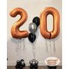 Number 18 Orange Balloons 40 Inch Giant Orange 18 Number Foil Helium Balloons for 18th Orange Birthday Party Supplies 18th Anniversary Events Decorations