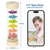 Rain Stick, 7.7” Wooden Rainmaker Montessori Toys for Baby 3-6-12 Months, Baby Rattle Sensory Development Toys, Infant Musical Instruments Toys Baby Boys Girls Gifts for 1 Year Old Toddlers Kids