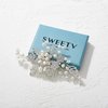 SWEETV Bridal Hair Comb Clip Pin Rhinestone Pearl Wedding Hair Accessories for Bride Bridesmaid, Silver