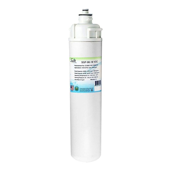 SGF-96-18 VOC Replacement water filter for Everpure EV9601-00, EV9600-00 by Swift Green Filters (1Pack), White