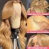 Smavida 30Inch Honey Blonde HD Lace Front Wig Human Hair,13x4 Body Wave Blonde Wigs Human Hair 27# Colored Blonde Hd Transparent Lace Frotal Human Hair Wigs Pre Plucked with Baby Hair 180% Density