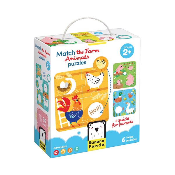 Banana Panda Match The Farm Animals Puzzles