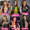 30 Inch Lace Front Wig Human Hair Straight 13x4 HD Transparent Lace Front Wigs Human Hair Pre Plucked with Baby Hair 180% Density Brazilian Virgin Straight Human Hair Full Frontal Wigs for Black Women