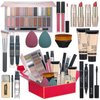 All in One Makeup Kit for Women Full Kit Includes Palette Foundation & Face Primer, Makeup Brush Makeup Sponge, Eyebrow Soap, Winged Eyeliner Stamp 20 Colors Eyeshadow Gift Set for Women, Girls & Teen