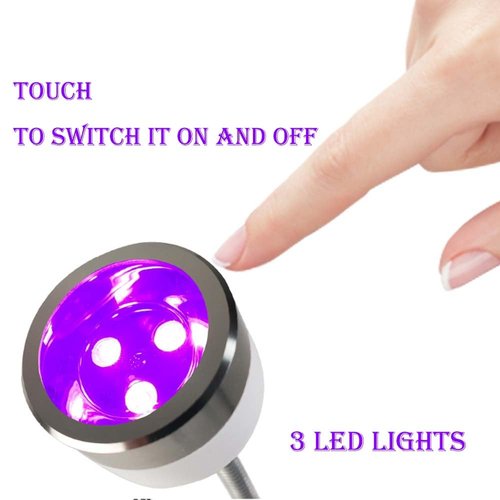 YIZHUO Touch UV Light for Nails Gel UV Led Nail Lamp Led Nail Light for Gel Nails UV Led Nail Lamp Gel X Lamp Portable Rechargeable GooseNeck Nail Dryer Nail Lights for Semi Cured Gel Nail Strips
