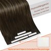 Sunny Hair Tape in Human Hair Extensions Brown Ombre Hair Tape ins Extensions Dark Brown Ombre Medium Brown Balayage Tape in Hair Extensions Real Human Hair Brown for Women 10pcs 18inch