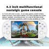 CZT Handheld Game Console 4.3 inch Double Joystick 8GB Build in 2200 Retro Game Video Game Console Arcade Multiple Emulator Mini Portable Game Player MP3/4 TV Out Gifts for Children/Men(White)