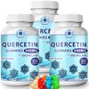 (3Pack) Quercetin Gummies - Quercetin with Bromelain Vitamin C + Zinc Vitamin D3 – Chewable Quercetin 900mg Supplements - Quercetin for Kids and Adults (3)