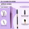 B&Qaugen Lash Extension Kit 192 PCS Eyelash Extension Kit D Curl Lash Clusters Kit Wispy Individual Lash Kit DIY Lash Extension Kit with Lash Glue and Remover Applications (B05+B06, Kit)