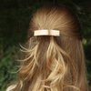 Vacaonio Minimalist Metal Bar Hair Clip Barrette Gold Rectangular Hair Barrette Clips Geometry Square Head Clip Ponytail Holder Hair Clip Decorative Hair Accessories for Women and Girls